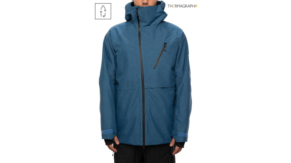 686 GLCR Hydra Thermagraph Jacket - Mens, Blue Storm Heather, Small, M0W107-BSTR-S