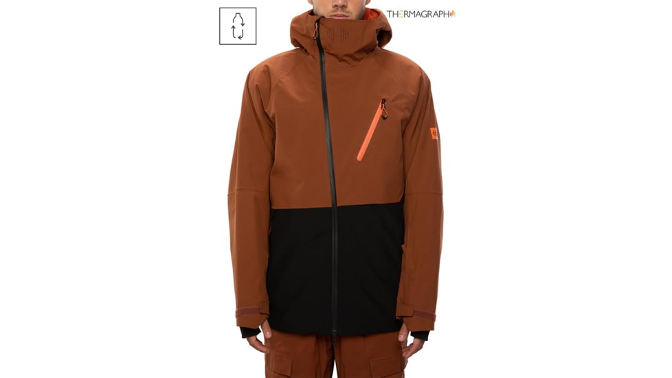 686 GLCR Hydra Thermagraph Jacket - Mens, Clay Colorblock, Small, M0W107-CLAY-S