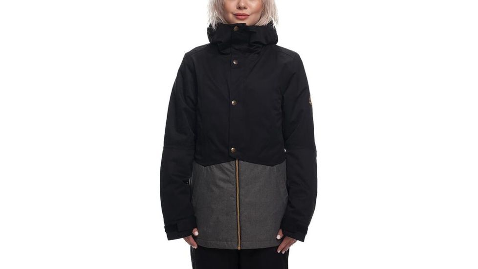 686 Rumor Insulated Jacket - Womens, Grey Melange Colorblock, Medium, L8W310-GRY-M
