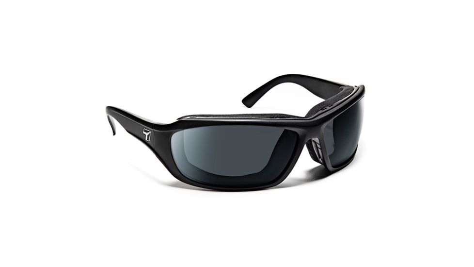 7 Eye Air Shield Derby Sunglasses,SharpView Polarized Gray Lens,Matte Black Frame,M-XL 240153