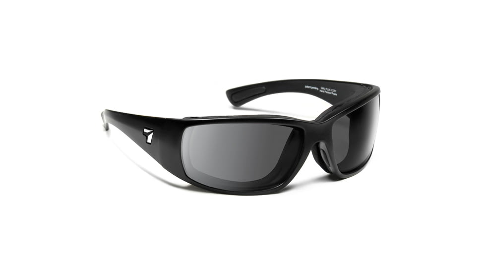 7 Eye Air Shield Taku Plus Sunglasses,SharpView Gray Lens,Glossy Black Frame,S-L 270541
