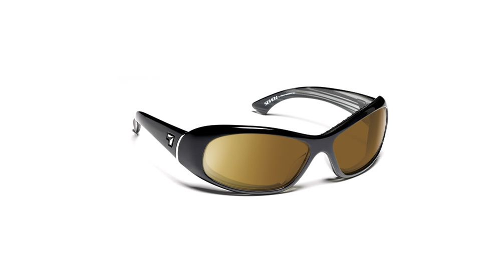 7 Eye AirDam Leveche Sunglasses,Photochromic Day Night Eclypse Lens,Glossy Black Frame,S-L 440517