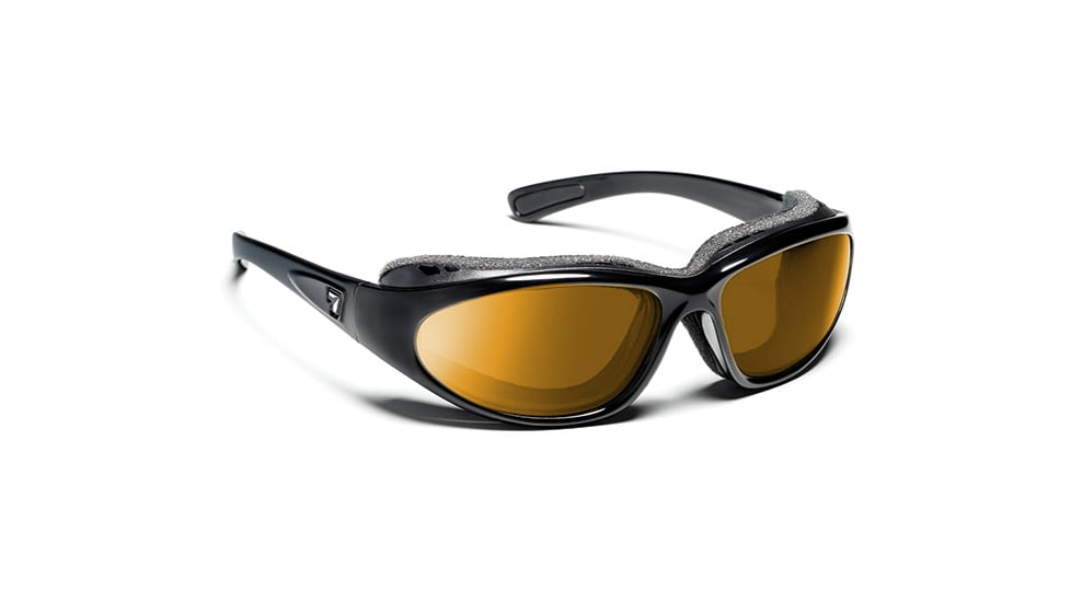 7 Eye Bora Glossy Black Re-ACT NXT Polarized Copper HP Sunglasses 140557