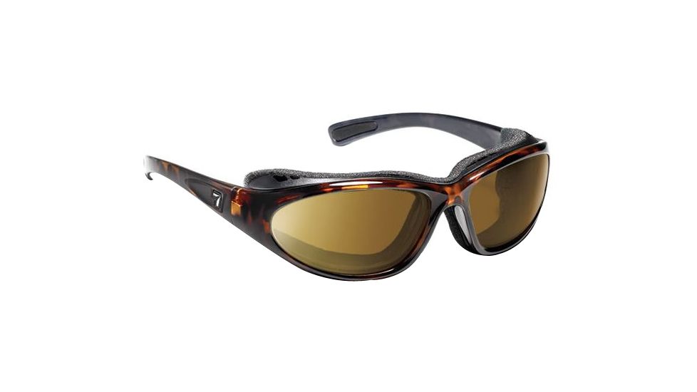 USED 7 Eye Bora Sunglasses, Dark Tortoise Frame, Sharp View Copper 140642, EDEMO1
