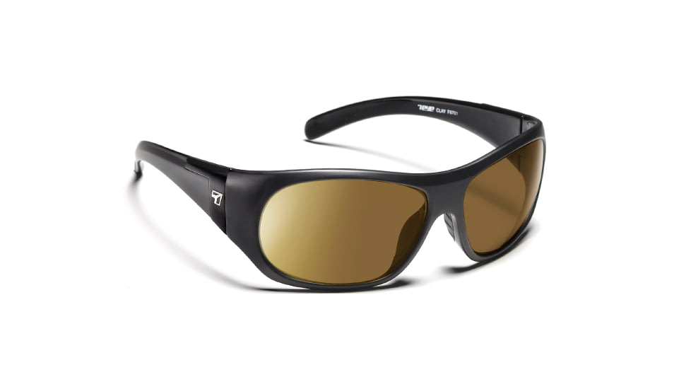 7-Eye Clay Active Lifestyle Sunglasses, Matte Black Frame, Photochromic Day Night Contrast, 870127