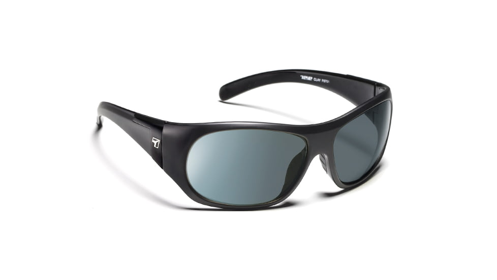 7-Eye Clay Active Lifestyle Sunglasses, Matte Black Frame, Photochromic Day Night Eclypse, 870117