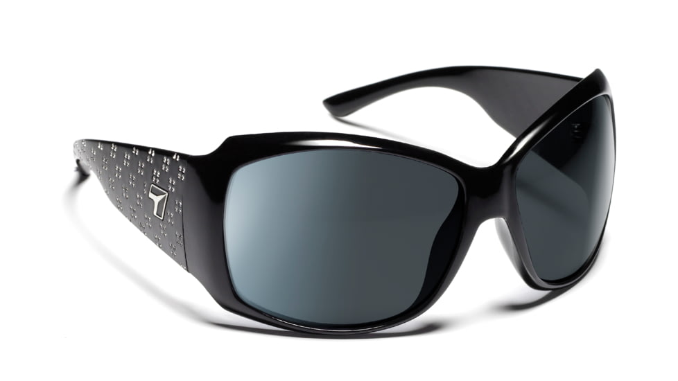 7 Eye Natasha Sunglasses - Women's, Glossy Black with Bling Frame, ColorAmp Gray NXT Lens, 840532