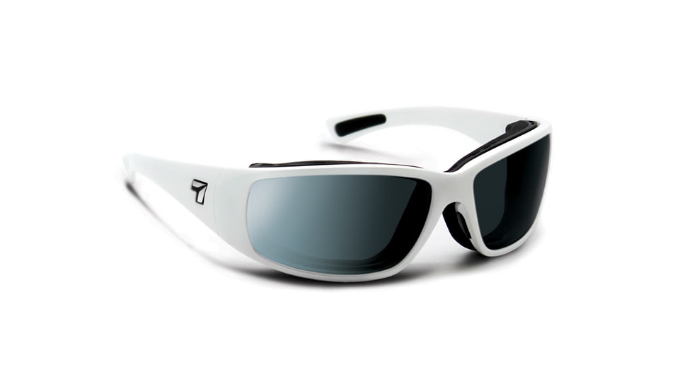 7 Eye Taku Plus/ SharpView Sunglasses Polarized Gray Lens, Glacier White Frame, S-L 270053