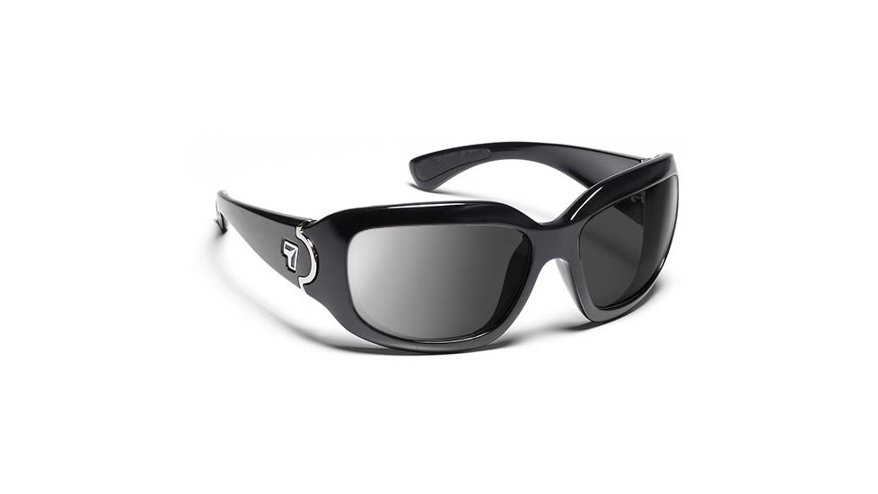 7 Eye 7eye Air Dam Sunglasses Leveche, Sharp View Clear Lens, Glossy Black Frame, S-M , Women 440540