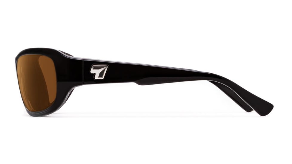 7Eye by Panoptix Airshield Aspen Sunglasses, RX Ready, Black Fade Frame, SharpView Copper Lens, S-M 335842