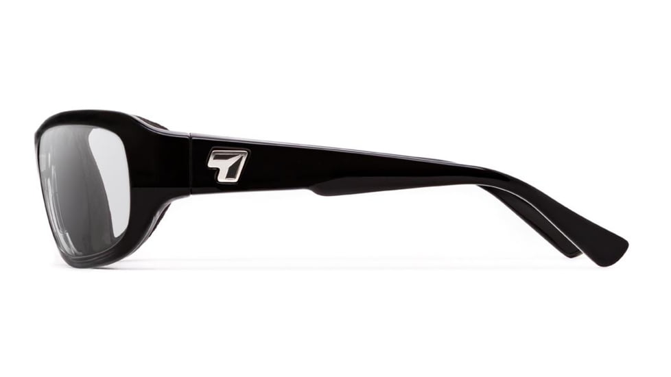 7Eye by Panoptix Airshield Aspen Sunglasses, RX Ready, Black Fade Frame, SharpView Clear Lens, S-M 335840