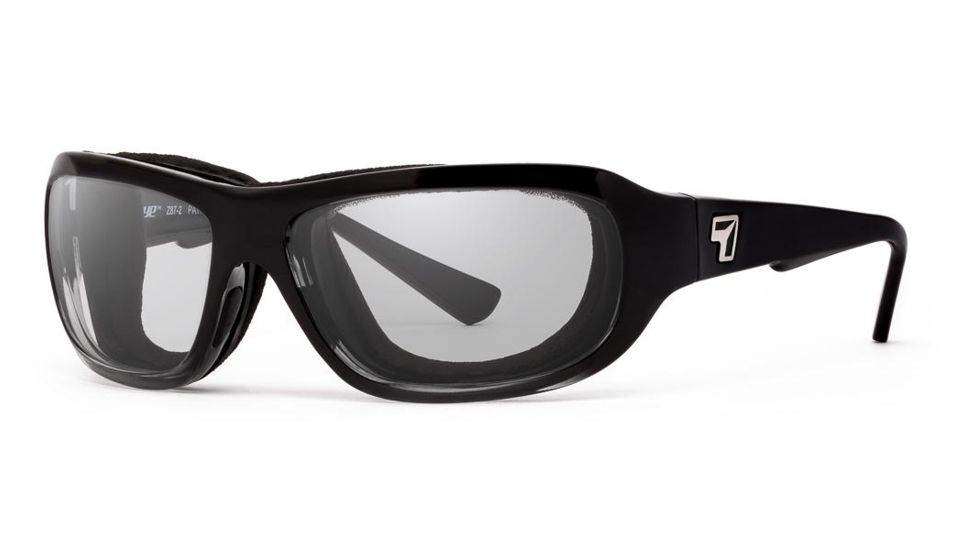 7Eye by Panoptix Airshield Aspen Sunglasses, RX Ready, Black Fade Frame, SharpView Clear Lens, S-M 335840
