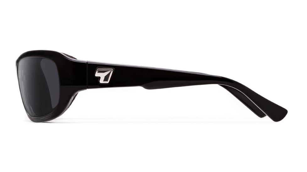 7Eye by Panoptix Airshield Aspen Sunglasses, RX Ready, Black Fade Frame, SharpView Gray Lens, S-M 335841
