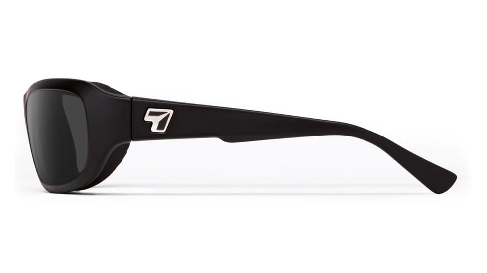 7Eye by Panoptix Airshield Aspen Sunglasses, RX Ready, Matte Black Frame, SharpView Gray Lens, S-M 330141
