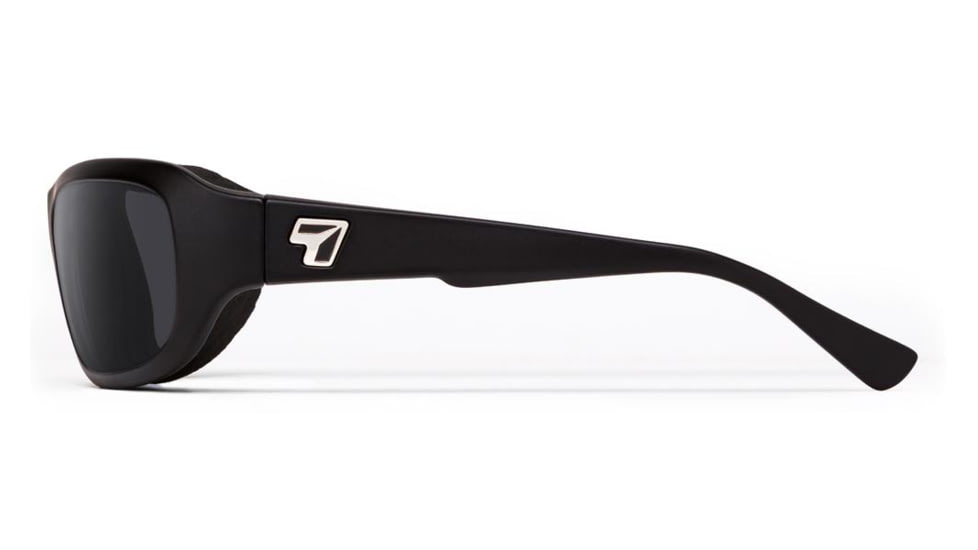 7Eye by Panoptix Airshield Aspen Sunglasses, RX Ready, Matte Black Frame, SharpView Polarized Gray Lens, S-M 330153