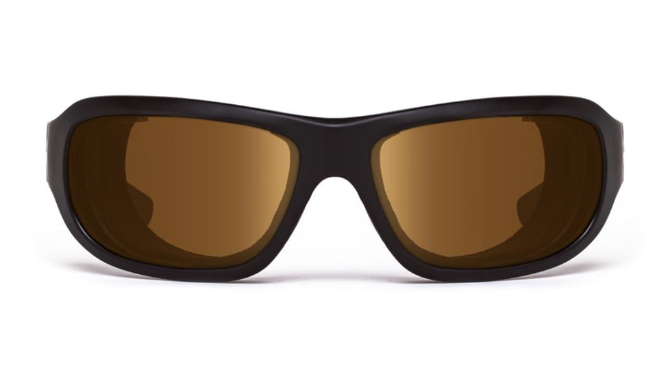 7Eye by Panoptix Airshield Aspen Sunglasses, RX Ready, Matte Black Frame, SharpView Polarized Copper Lens, S-M 330154