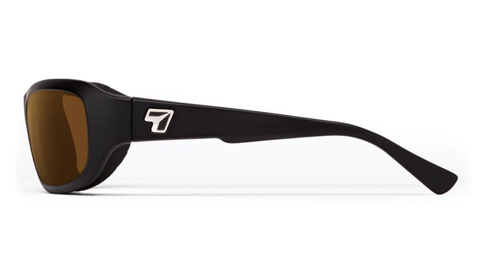 7Eye by Panoptix Airshield Aspen Sunglasses, RX Ready, Matte Black Frame, SharpView Polarized Copper Lens, S-M 330154