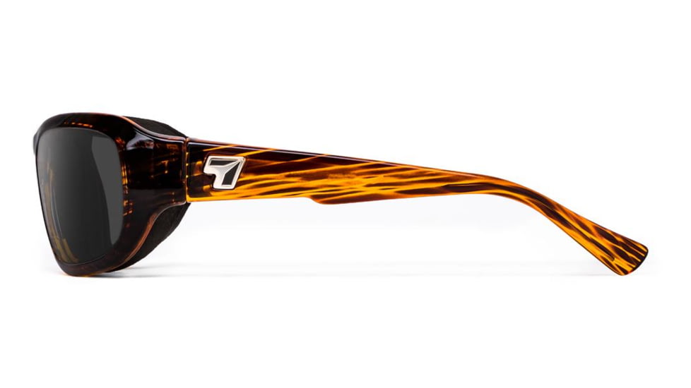 7Eye by Panoptix Airshield Aspen Sunglasses, RX Ready, Sunset Tortoise Frame, SharpView Gray Lens, S-M 330641