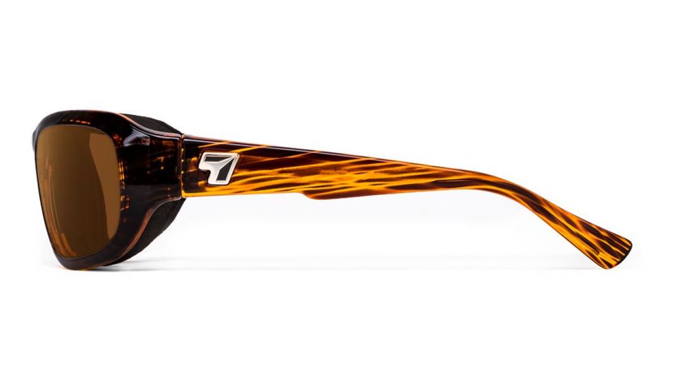 7Eye by Panoptix Airshield Aspen Sunglasses, RX Ready, Sunset Tortoise Frame, SharpView Copper Lens, S-M 330642