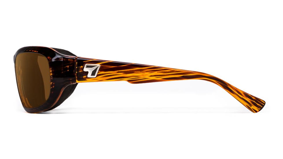 7Eye by Panoptix Airshield Aspen Sunglasses, RX Ready, Sunset Tortoise Frame, SharpView Polarized Copper Lens, S-M 330654