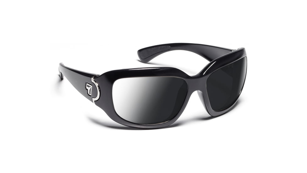 7 Eye Women's Leveche Sunglasses, DARKshift Extra Dark Photochromic Lens, Glossy Black Frame, S-M 440516