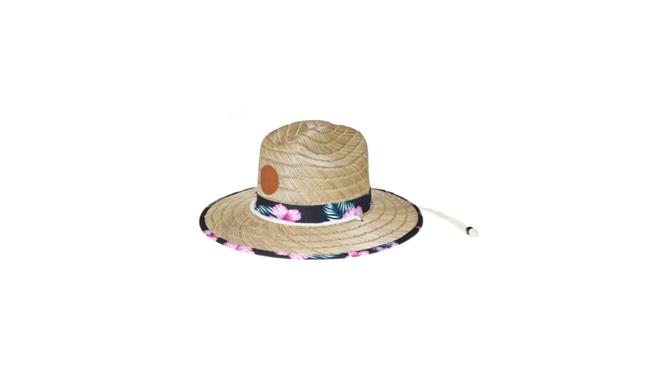 Body Glove Straw Lifeguard Hat with Print Trim - Natural/Print 42727F31, One Size, Natural/Print, B003-962BG-TJX-NAT-ONE/SIZE
