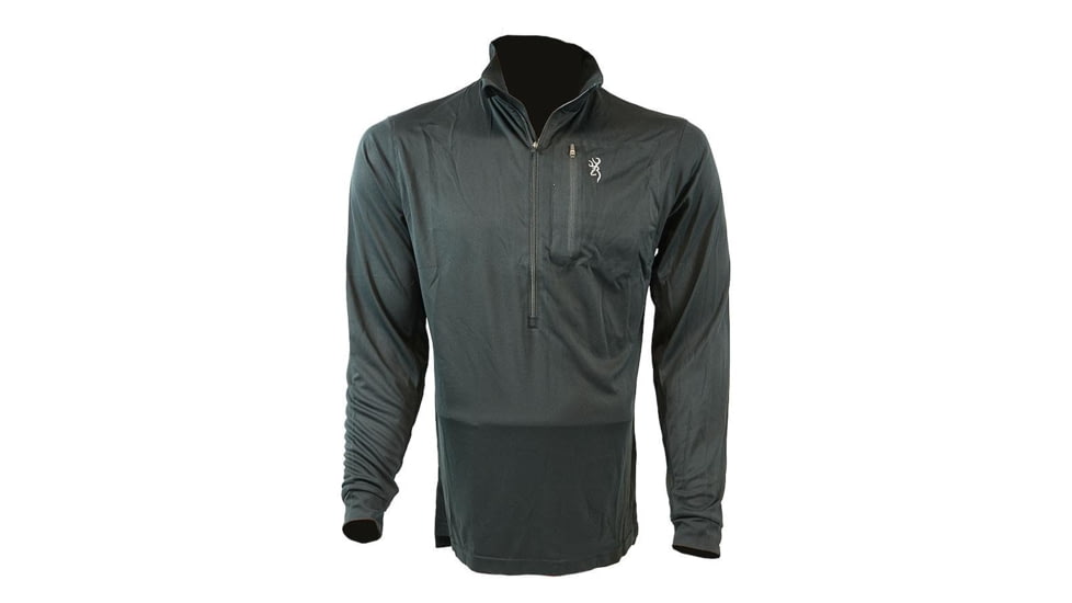 Browning Early Season 3/4 Zip Shirt Black S D0CC8B48, QH3010569901