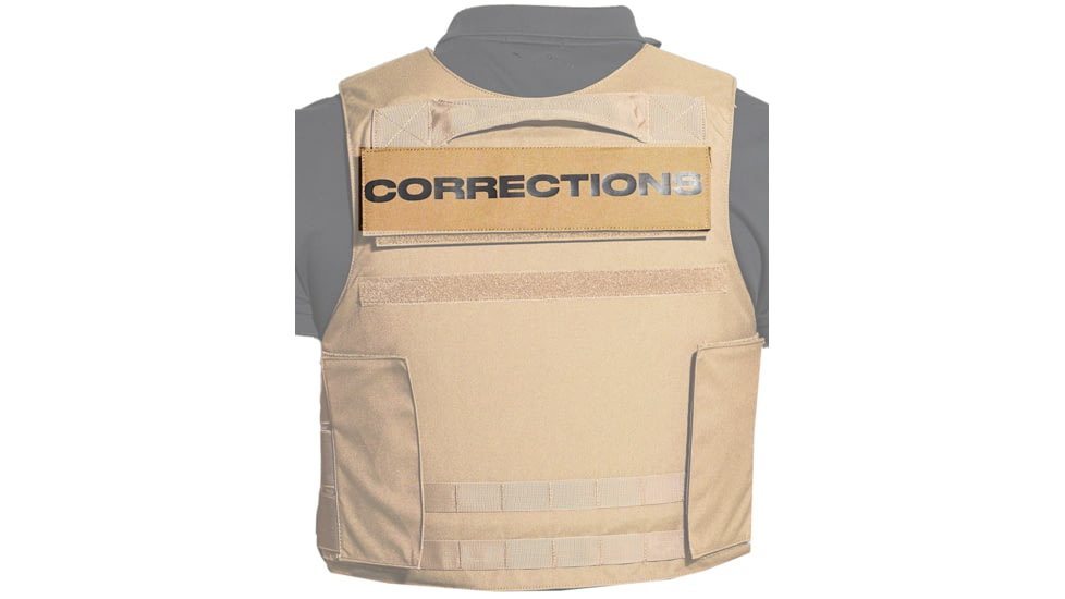 Ace Link Armor Corrections Patch, Black On Coyote, B-TG-ID-COR-BLK-CBR