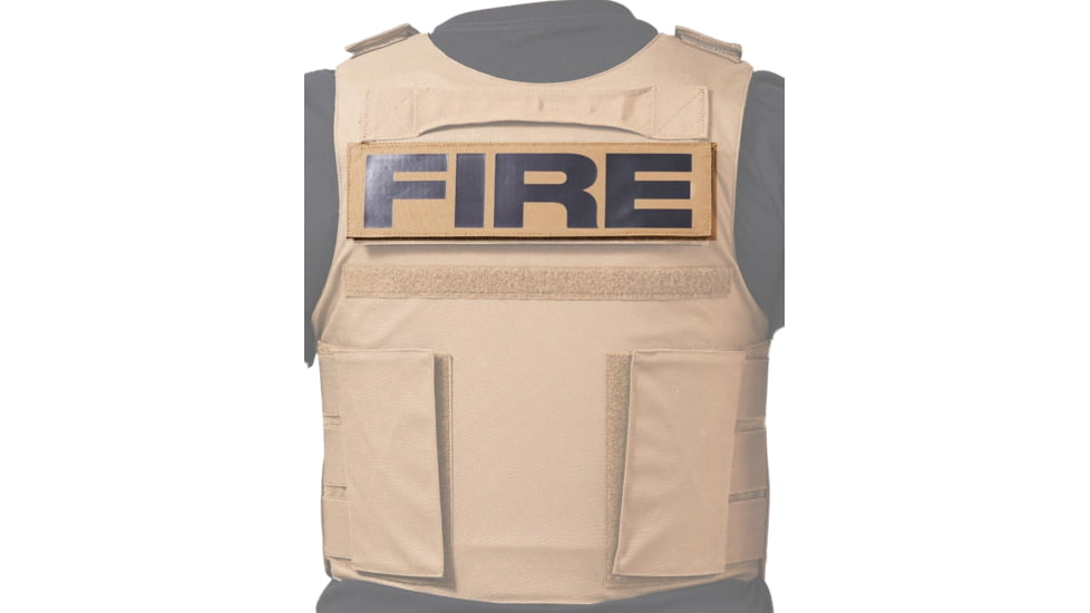 Ace Link Armor Fire Patch, Black On Coyote, B-TG-ID-FI-BLK-CBR