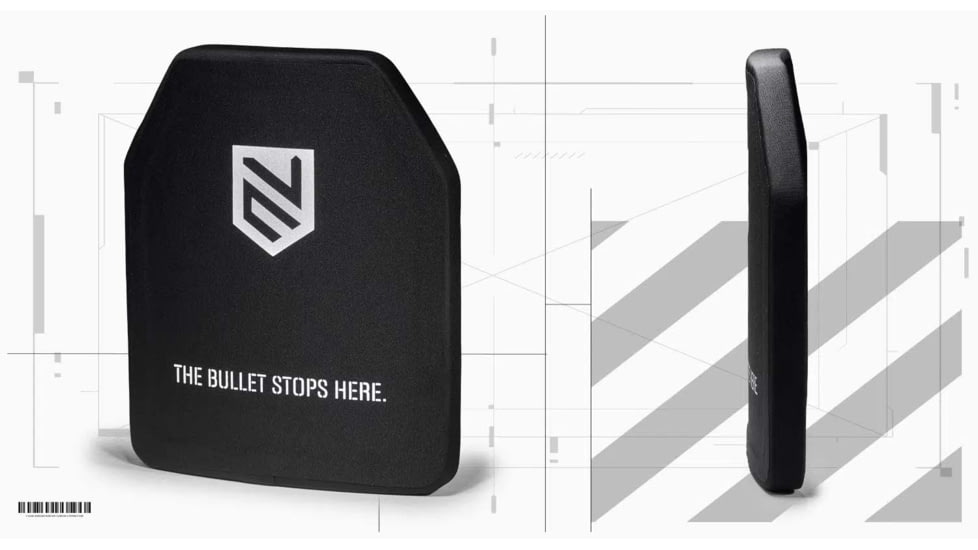 Ace Link Armor Level 4 Body Armor ICW Up Armor Plate, Black, 10x12in, B-AP-4-1012-ALU-SC-SA