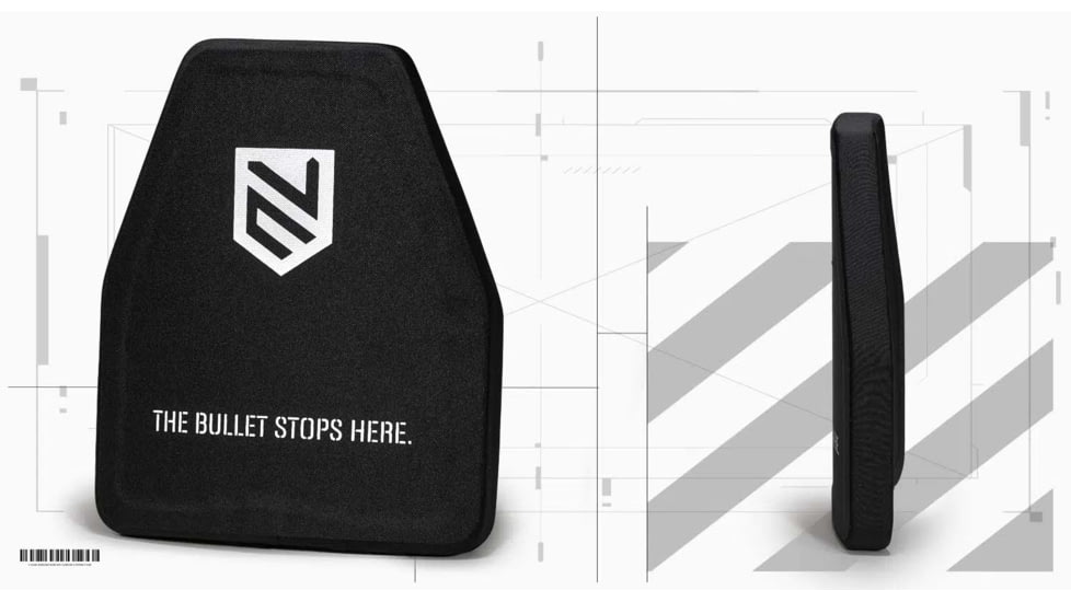 Ace Link Armor Level 3 Armor Plate Swimmers Cut, Black, 10x12in, B-AP-3-SHTR-1012-PE