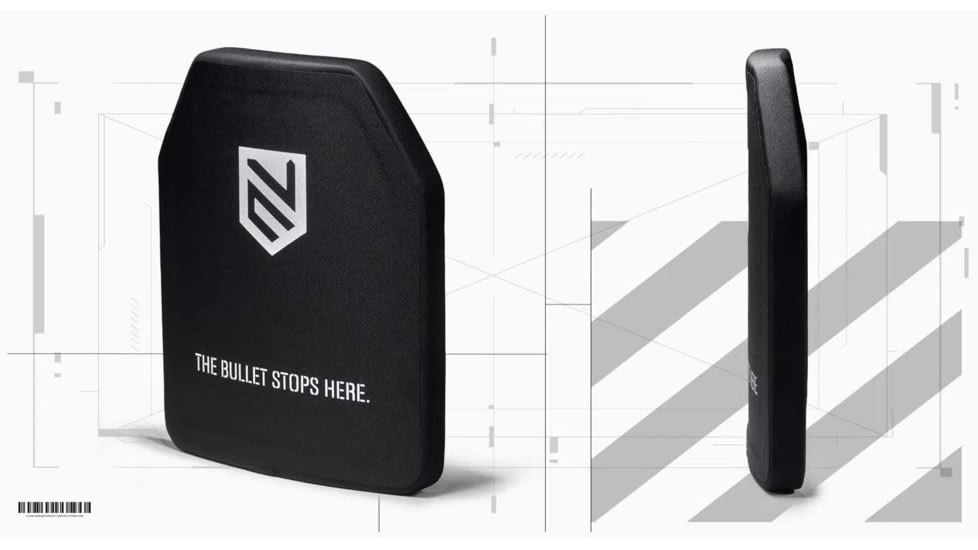 Ace Link Armor Level 4 Body Armor ICW Up Armor Plate, Black, 10X12in, B-AP-4-1012-SIC-SC-ICW