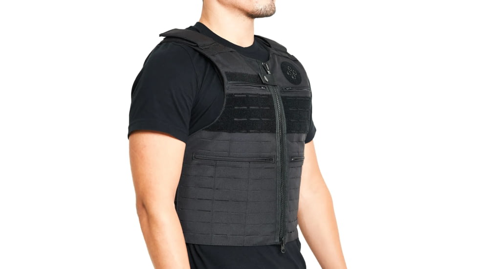 Ace Link Armor Patrol Laser Cut Vest, Black, Small, B-CR-PTLC-BLK-1-S