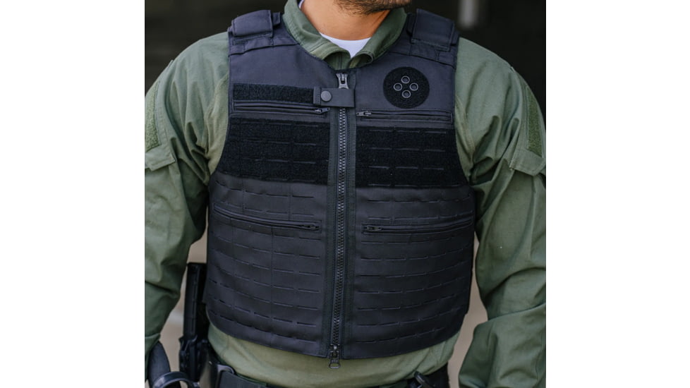 Ace Link Armor Patrol Laser Cut Vest, Black, Small, B-CR-PTLC-BLK-1-S