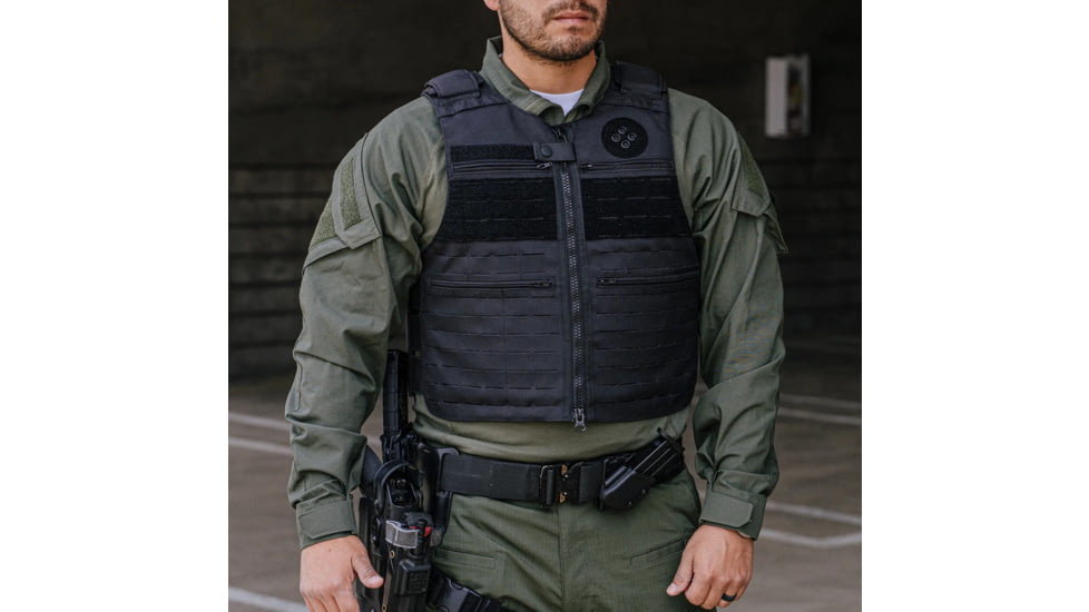 Ace Link Armor Patrol Laser Cut Vest, Black, Small, B-CR-PTLC-BLK-1-S