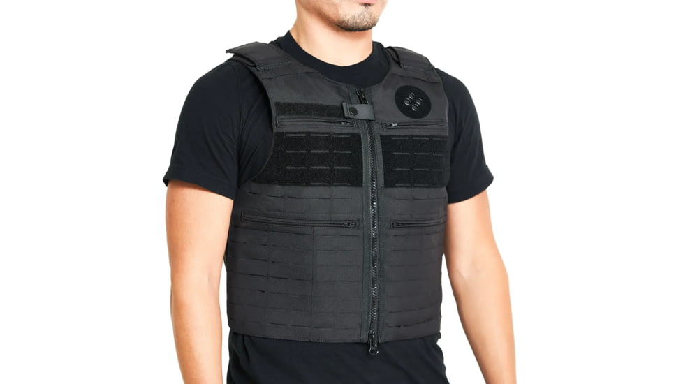 Ace Link Armor Patrol Laser Cut Vest, Black, Small, B-CR-PTLC-BLK-1-S