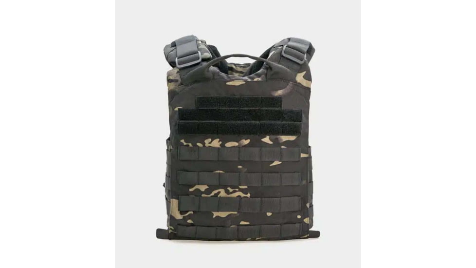 Ace Link Armor Quadrelease Tactical Plate Carrier, MOLLE, Black Camo, Large, B-PC-QRD-NW-L-ML
