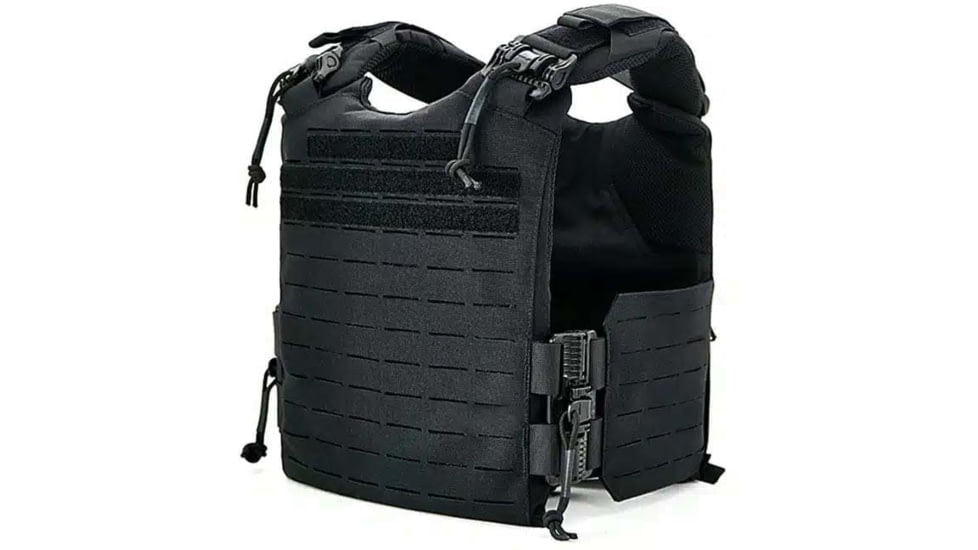 Ace Link Armor Quadrelease Tactical Plate Carrier, Laser Cut, Black, Extra Large, B-PC-QRD-BLK-XL-LC