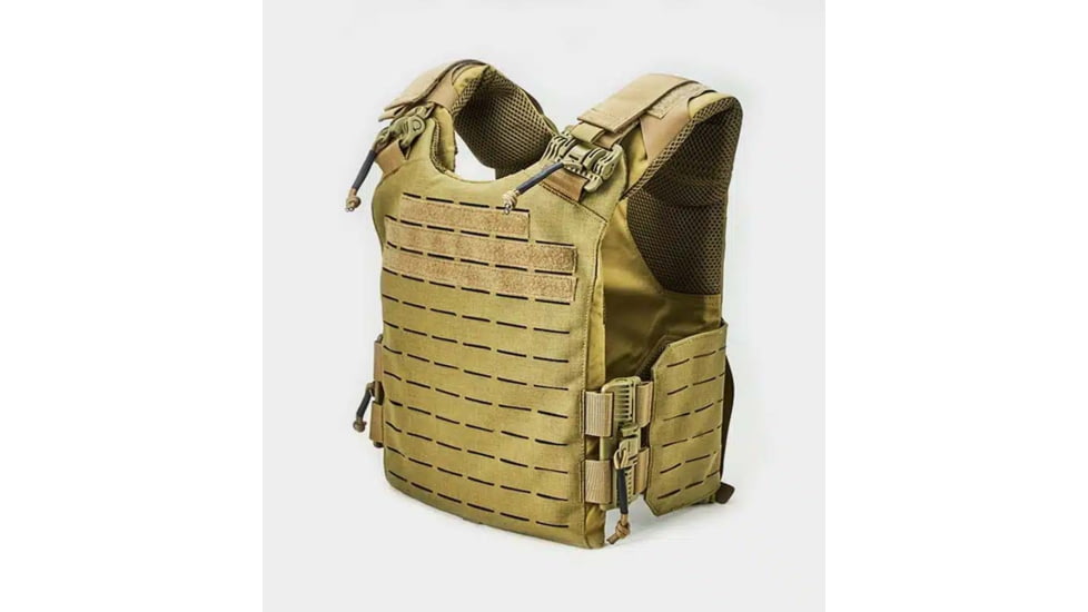 Ace Link Armor Quadrelease Tactical Plate Carrier, Laser Cut, Tan, Large, B-PC-QRD-TN-L-LC