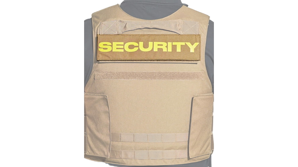 Ace Link Armor Security Patch, Yellow On Coyote, B-TG-ID-SEC-YL-CBR