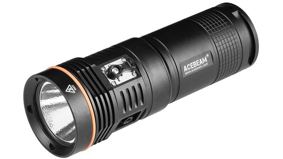 Acebeam D46 4 x 18650 CREE XHP70 LED Dive Light, 5200 Lumens, Black, D46