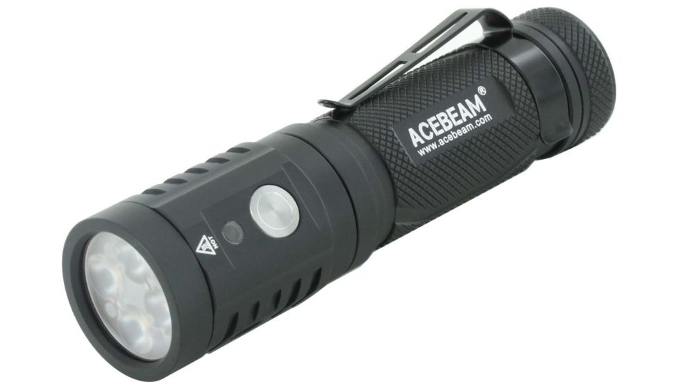 Acebeam EC65 1 x 21700 4 x Nichia 90+ CRI LED Rechargeable Flashlight, 2500 Lumens, Black, EC65-Nichia