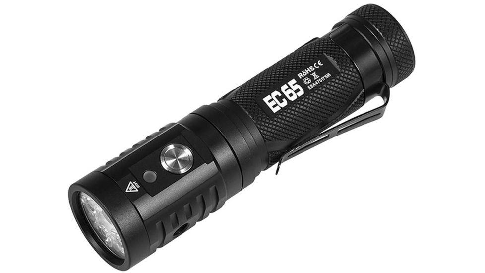 Acebeam EC65 1 x 21700 4 x Nichia 90+ CRI LED Rechargeable Flashlight, 2500 Lumens, Black, EC65-Nichia