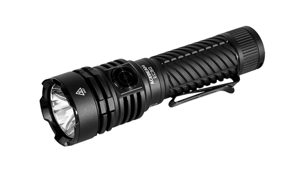 Acebeam EC90 Long Range 21700 USB-C Rechargeable Battery 4300 Lumens LED EDC Flashlight, Black, EC90 Black