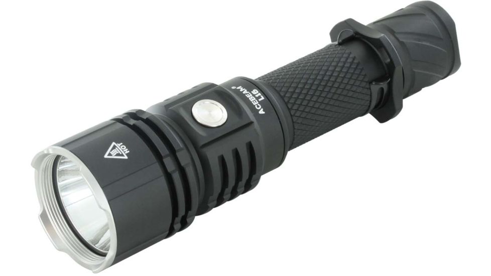 Acebeam L16 1 x 18650/ 2 x CR123A CREE XHP35 HI LED Rechargeable Flashlight, 2000 Lumens, Black, L16