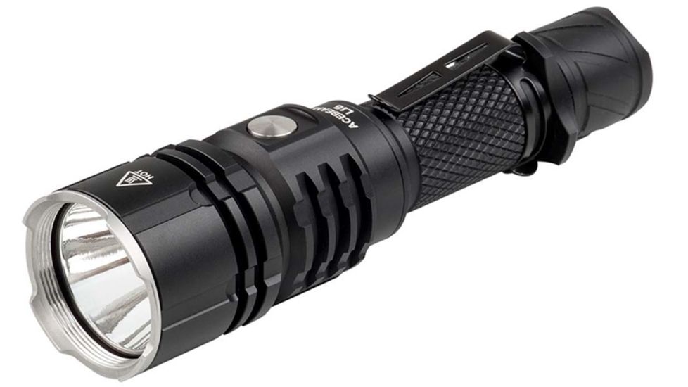 Acebeam L16 1 x 18650/ 2 x CR123A CREE XHP35 HI LED Rechargeable Flashlight, 2000 Lumens, Black, L16