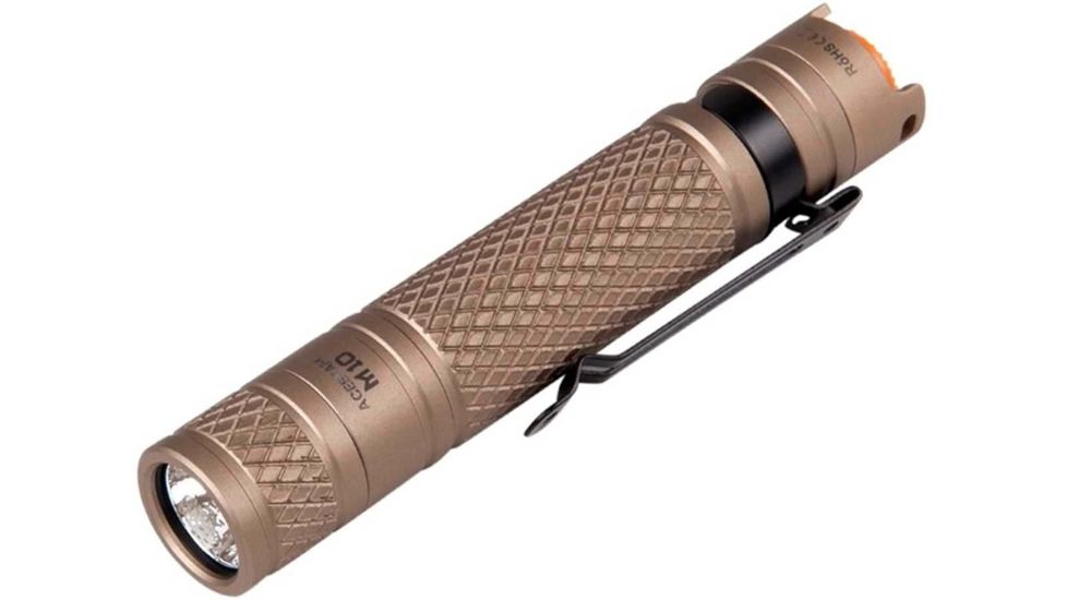 Acebeam M10 1 x AA CREE XP-G3 LED Flashlight, 224 Lumens, Tan, M10-TAN