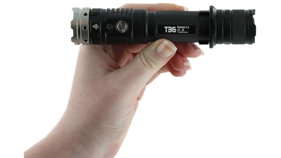 Acebeam T36 1 x 21700/ 18650 CREE XHP35 HI LED Rechargeable Flashlight, 2000 Lumens, Hunting Kit, Black, T36-H-KIT