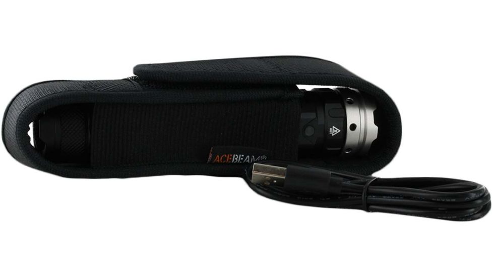 Acebeam T36 1 x 21700/ 18650 CREE XHP35 HI LED Rechargeable Flashlight, 2000 Lumens, Hunting Kit, Black, T36-H-KIT