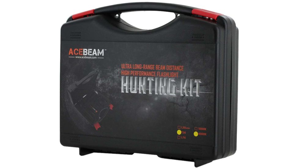 Acebeam T36 1 x 21700/ 18650 CREE XHP35 HI LED Rechargeable Flashlight, 2000 Lumens, Hunting Kit, Black, T36-H-KIT